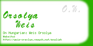 orsolya weis business card
